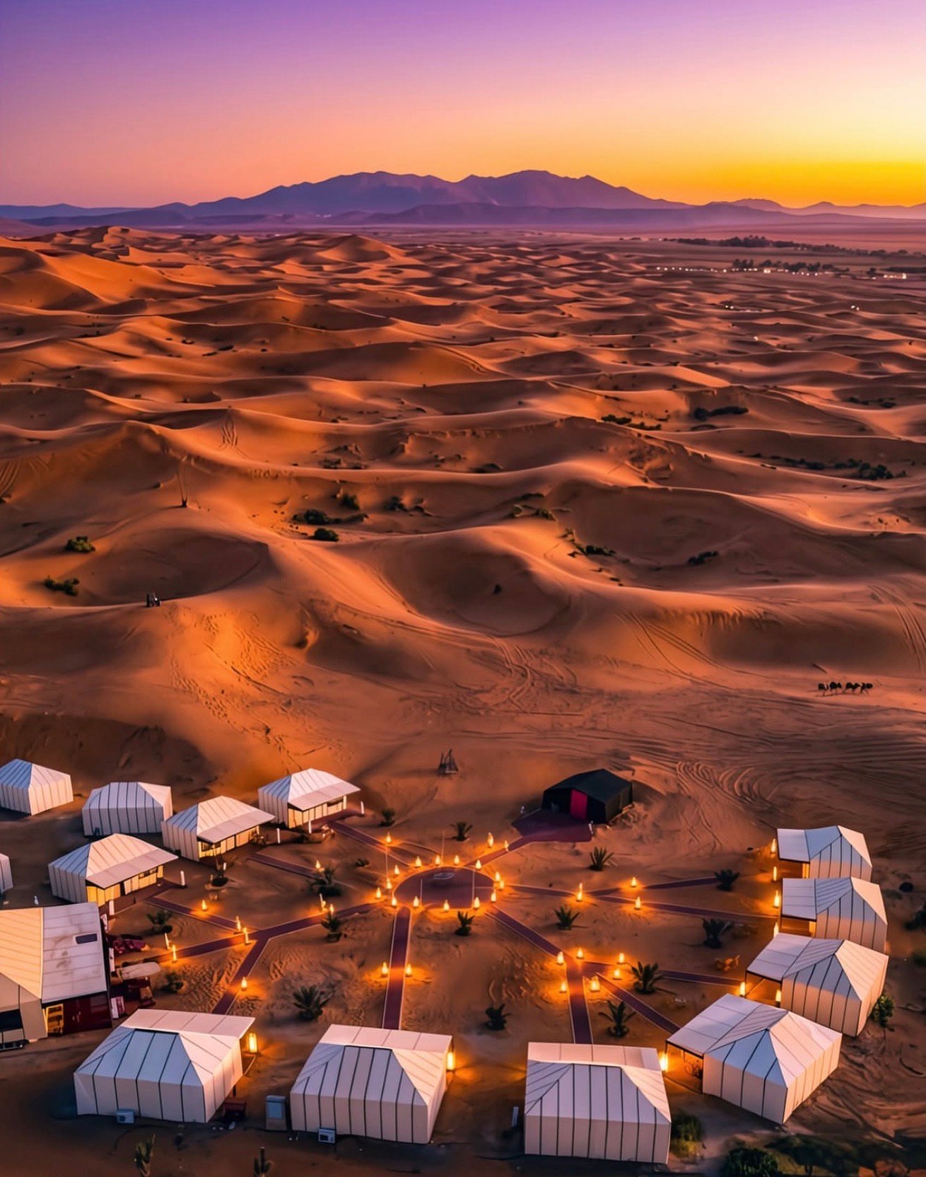 Merzouga desert camp and Erg Chebbi dunes